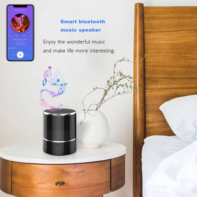 Беспроводная портативная камера Smart Bluetooth-совместимая камера с музыкальным динамиком 5 миллионов мегапикселей CMOS камера с разрешением 1080P