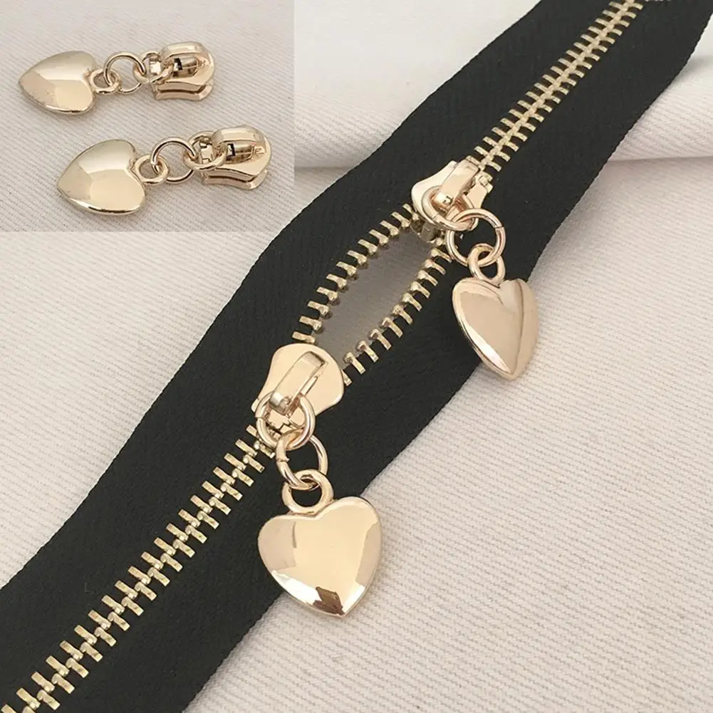 1 Pcs Gold Metal Zipper Nylon Zips Jacket Bag Purse Pockets Repair Zippers Heads Repair Kits DIY Garment Sewing Accessories