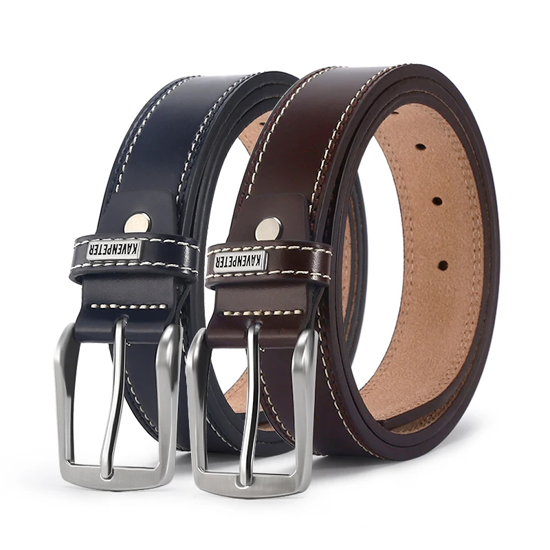 Genuine Leather men belts Fashion alloy belts Buckle jeans belts for men business belt male