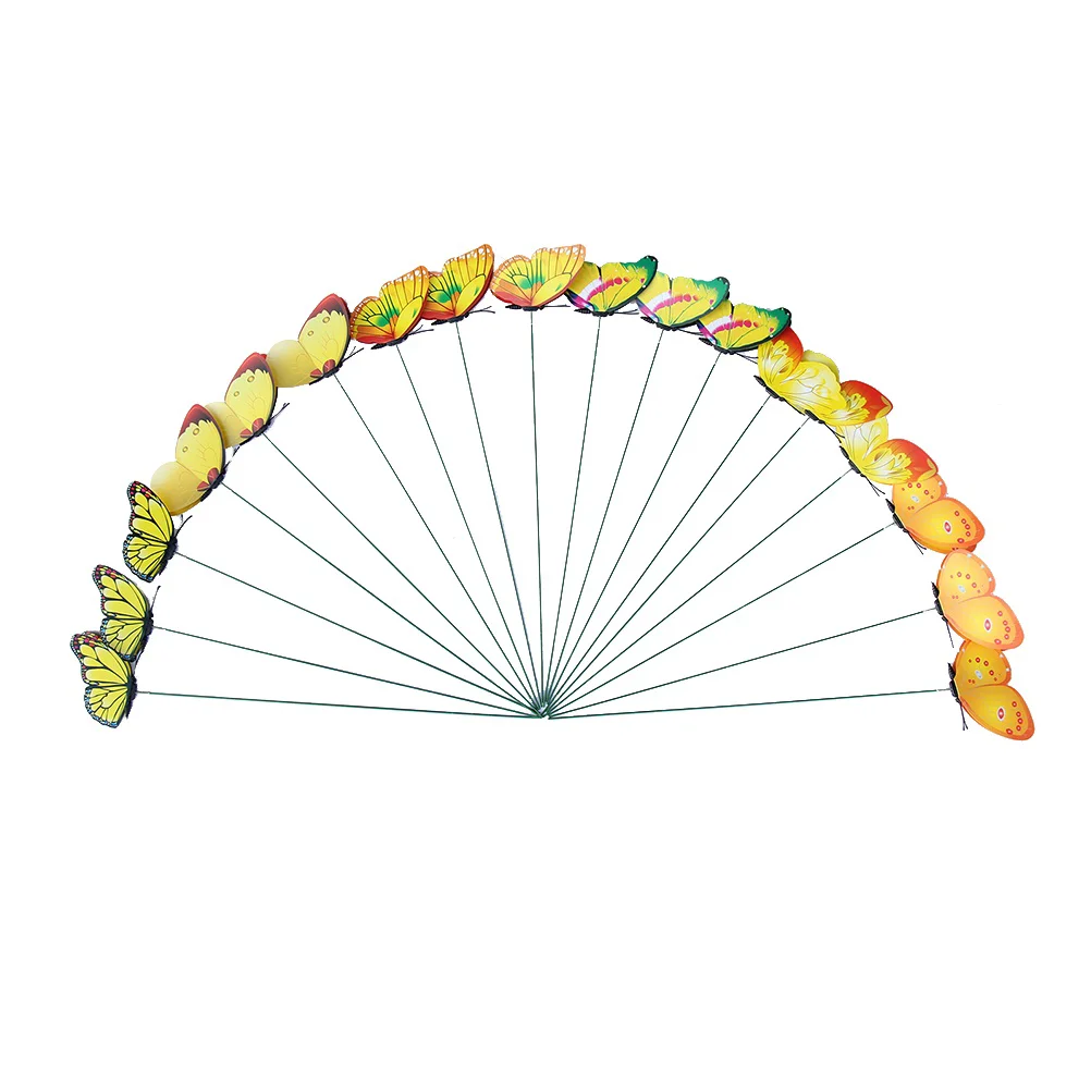 24 шт. имитация бабочки декоративные палочки для растений окантовка газона