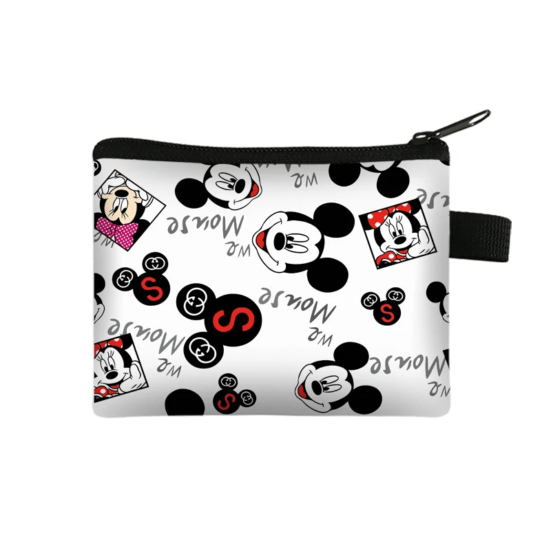 Disney Coin Purse Mickey Anime Kids Wallet Mini Card Holder Printing Coin Storage Bag Key Case Kawaii Coin Bag cartera Pochette