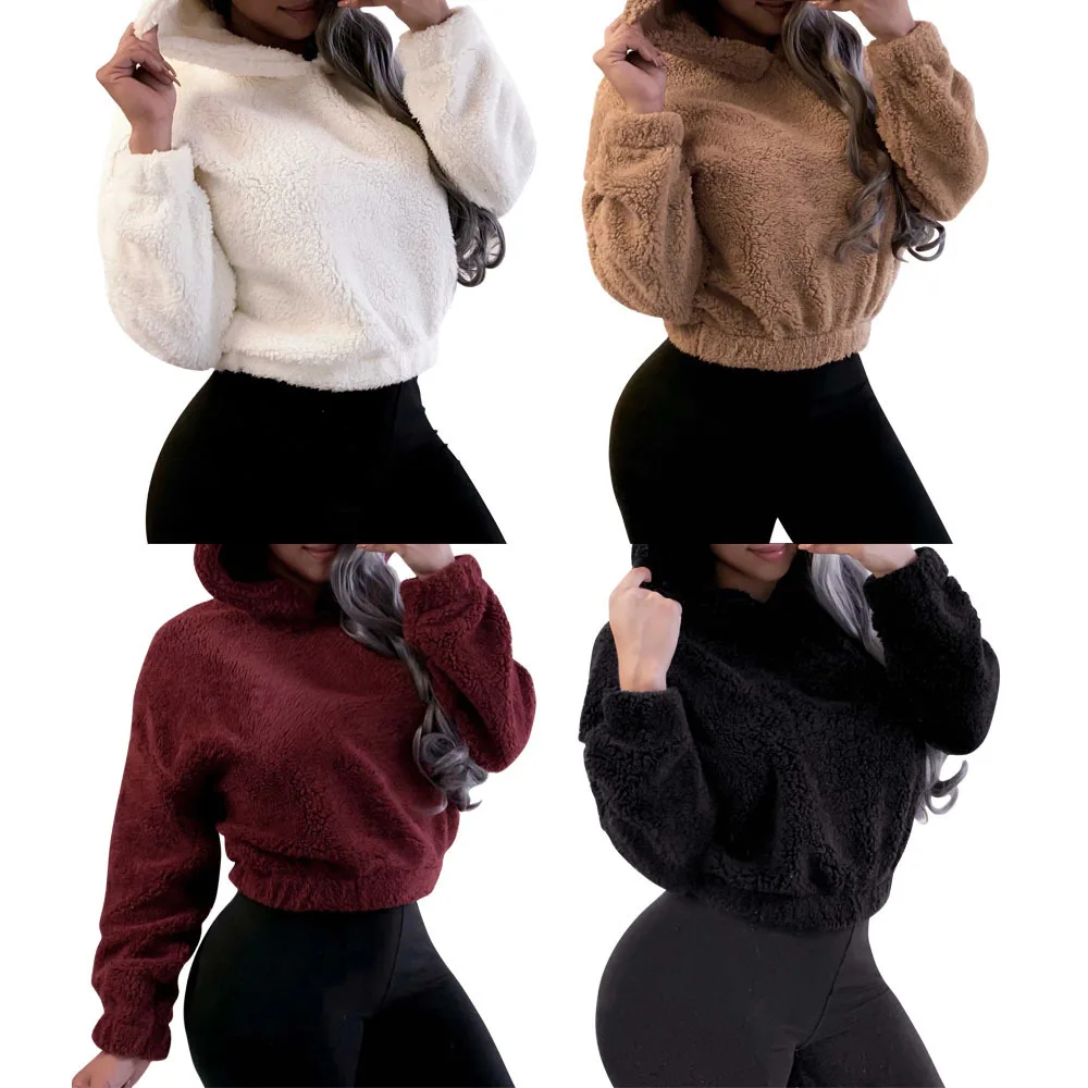 

Hoodie Women Hoodies Pullover Harajuku Sweatshirts Oversize Itself Hoody Bear Ears Warm Plush Hooded