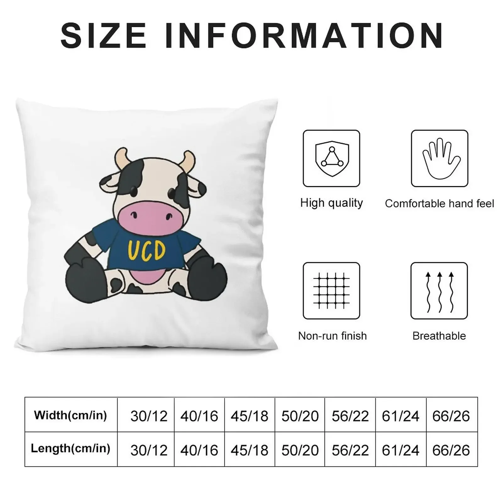 UC Davis Cow Декоративная подушка Роскошные наволочки Подушки Эстетическая