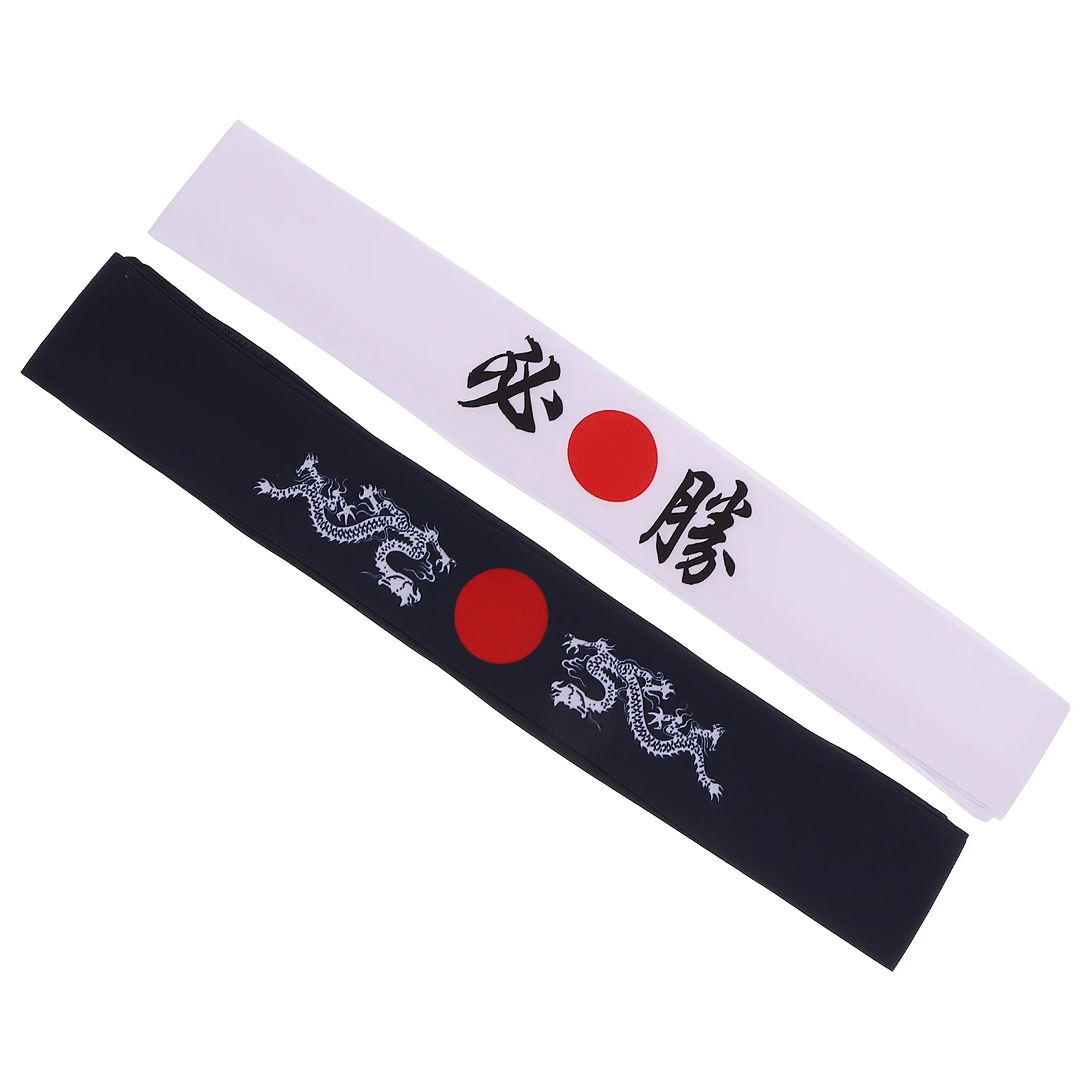

2pcs Japanese Headband Bushido Hachimaki Headband Samurai Karate Headband Chef Bandana for Sports Exercise Cooking Kitchen (
