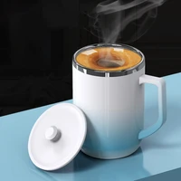 no need battery automatic stirring coffee mug mixing cup for milk tea protein shaker mug ceramic stainless steel thermal cup