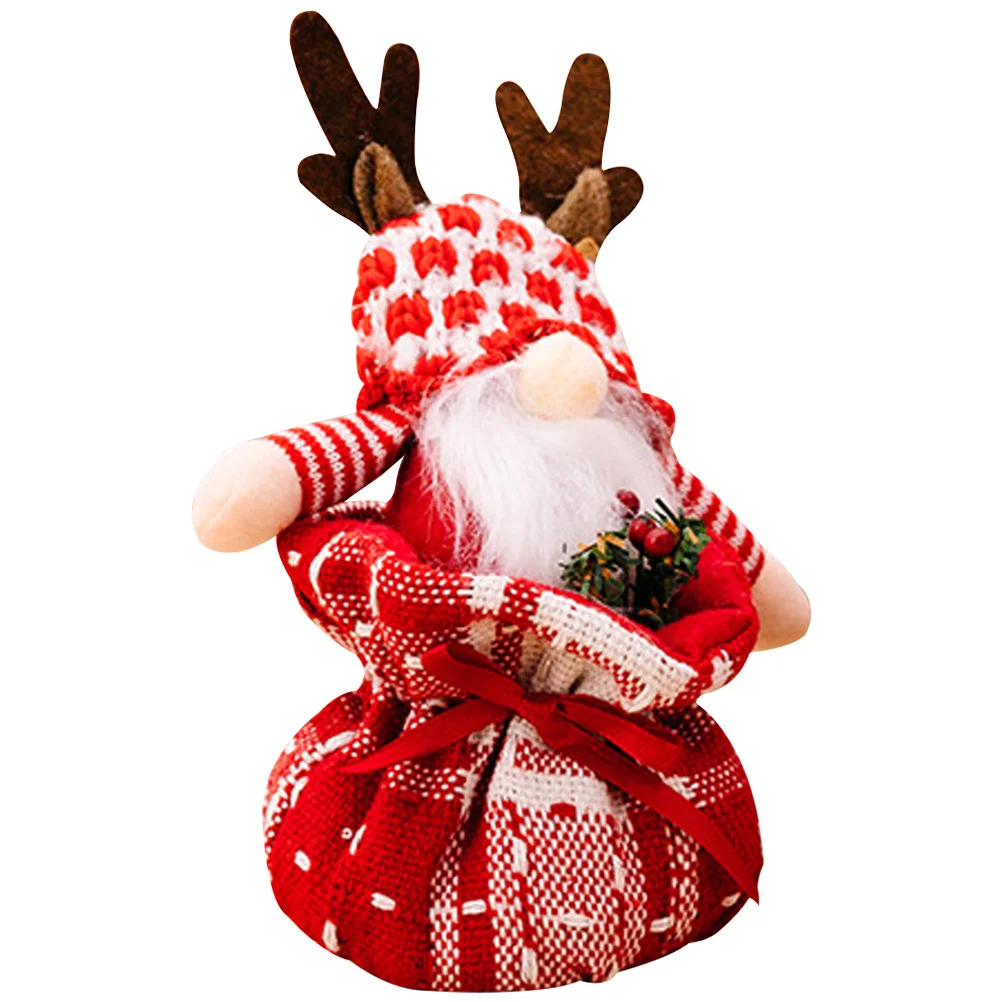 

Christmas Bags Bag Gnome Giftdoll Candy Drawstring Treat Holiday Festival Packing Fruit Gnomes Fabric Swedish Decoration Apple