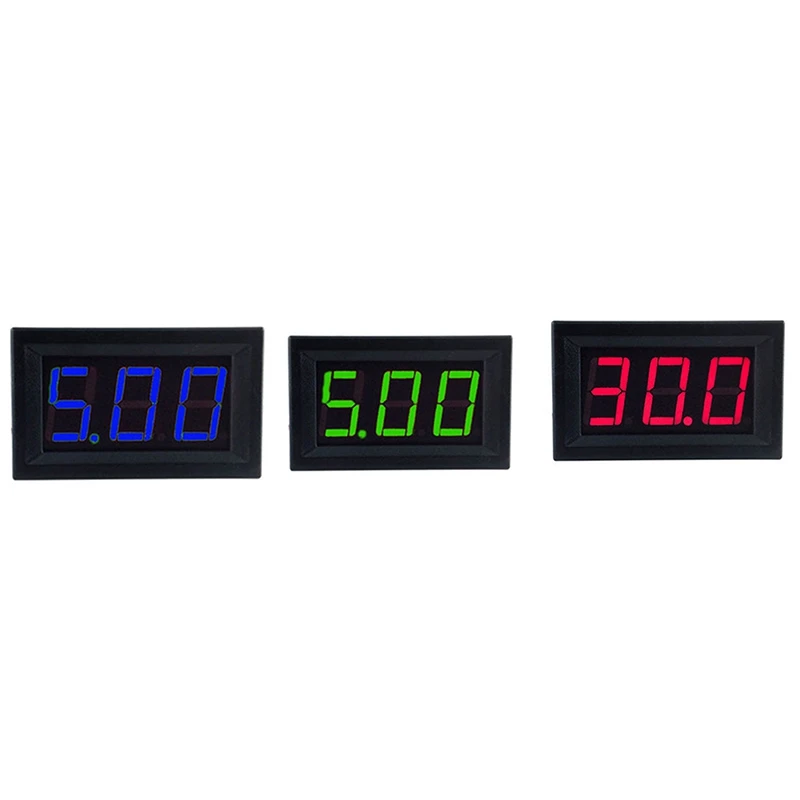 50Pcs/Lot 3 Wire 0.56Inch DC0-100V External Power Supply Digital Led Display Voltmeter With Reverse Protection
