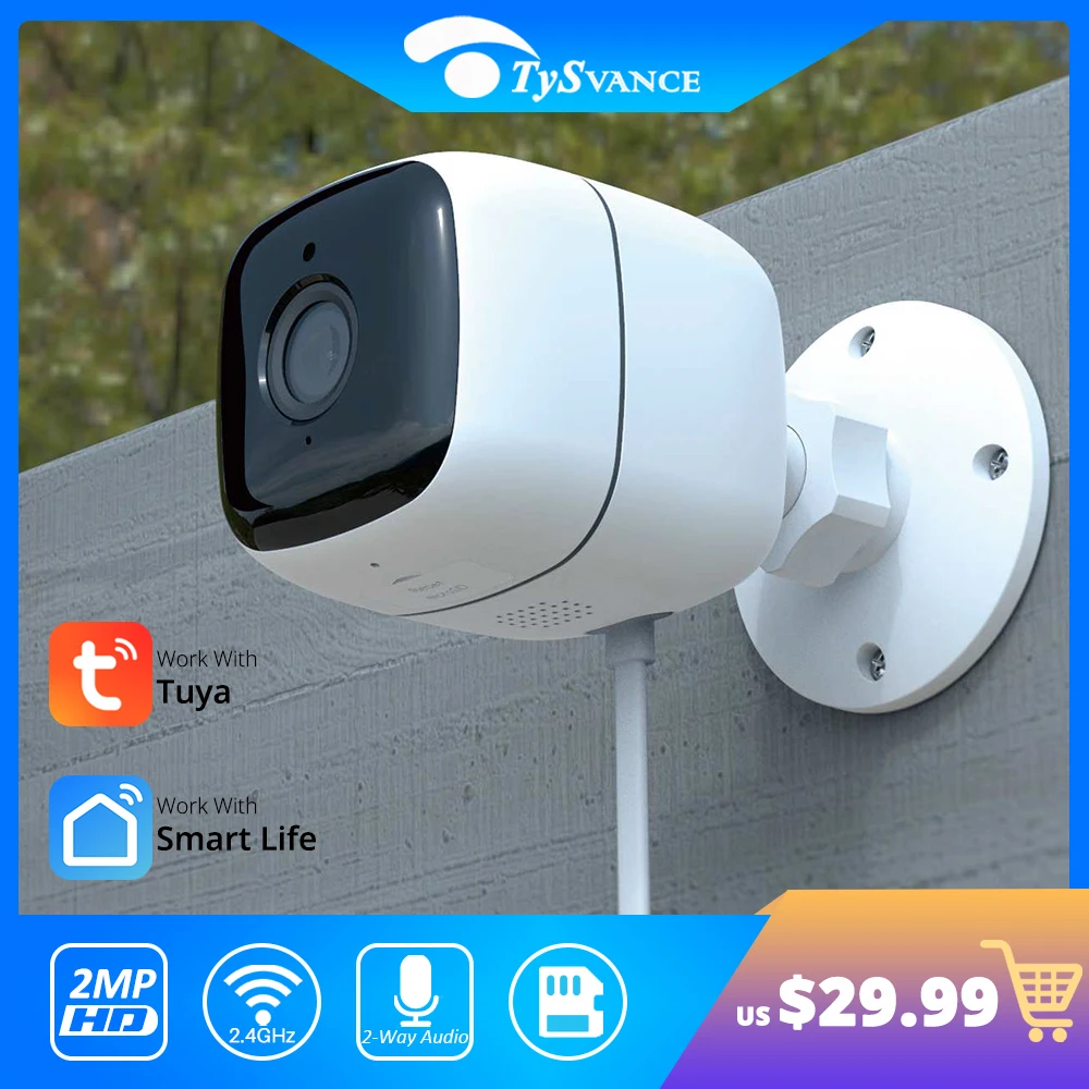 

Tuya Smart Life WiFi IP Camera 1080P Home Security Outdoor Night Vision Infrared Two Way Audio 2MP Support Alexa Google Home