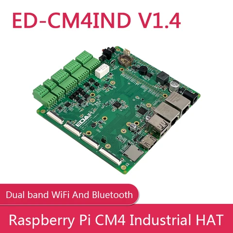 Промышленная задняя панель CM4IND V1.4 для компьютерного модуля Raspberry Pi CM4, плата расширения V14, последовательный порт RS485, два сетевых порта