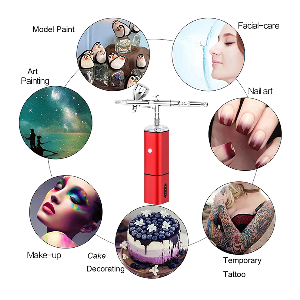 Автоматический набор аэрографа Ribo перезаряжаемый портативный беспроводной