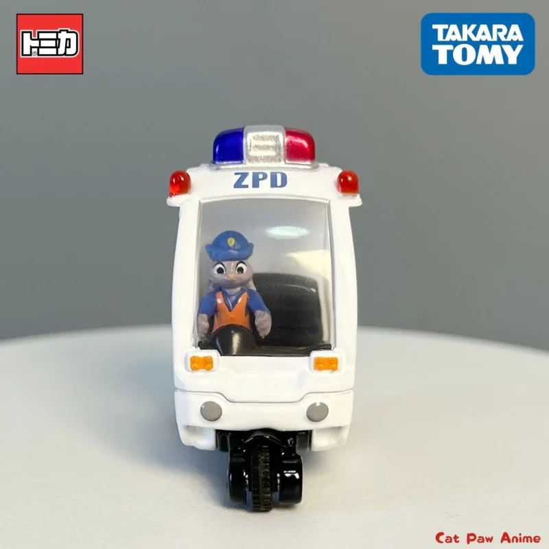 Фото TAKARA TOMY Zootopia 2, мини-полицейский автомобиль Джуди, игрушечная модель из сплава, серия Disney SP, игровой автомобиль, Коллекционная модель автомобиля №2