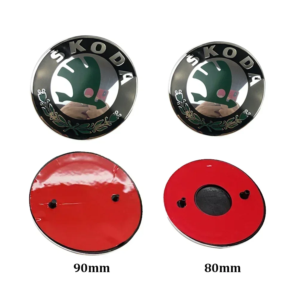 

Для SKODA 2 шт. 90 мм 80 мм Автомобильная передняя решетка капота Эмблема Octavia Rapid Fabia Superb KAMIQ Karoq Наклейка на заднюю часть багажника