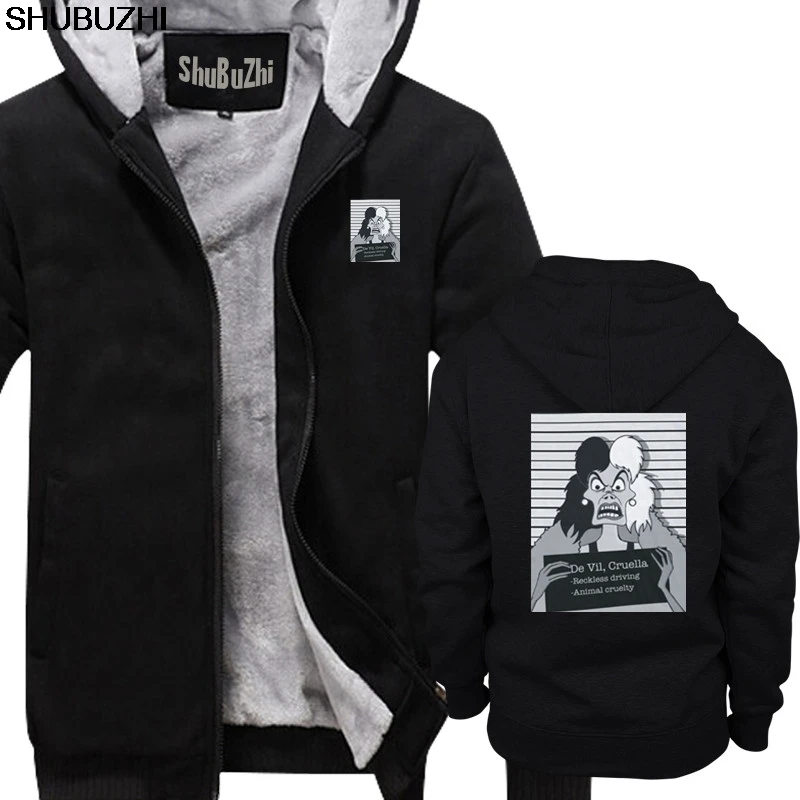 Толстовка Cruella Mugshot теплая куртка с изображением далматинской собаки хипстерская