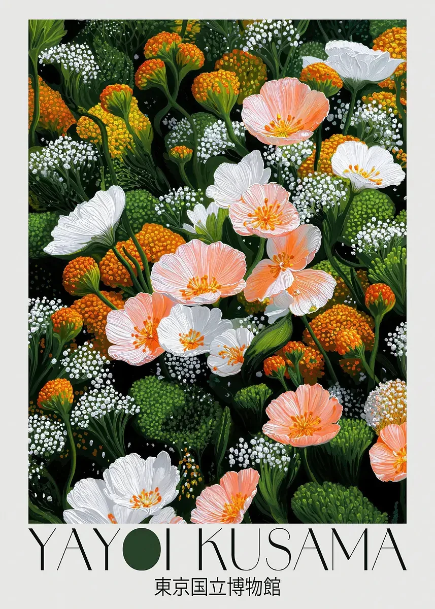 

Холст с принтом "Yayoi Kusama в стиле ботанического музея Токио"