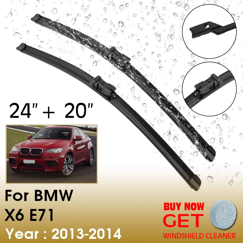 

Car Wiper Blade For BMW X6 E71 24"+20" 2013-2014 Front Window Washer Windscreen Windshield Wipers Blades Accessories