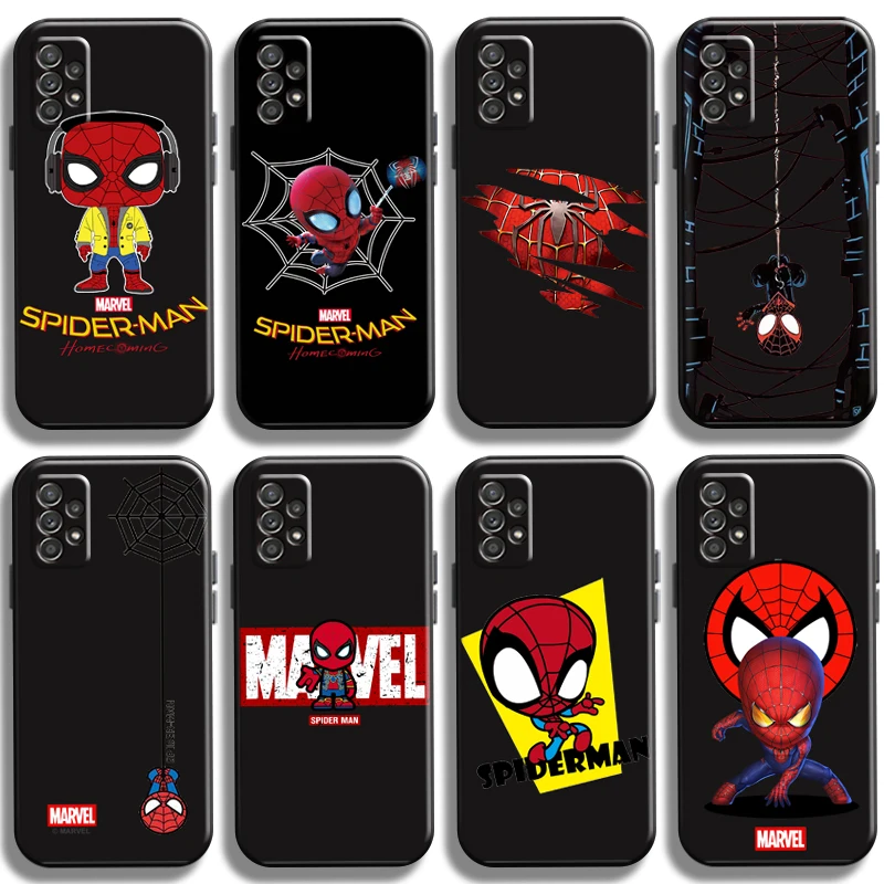 

Marvel Cartoon Spiderman Phone Case For Samsung Galaxy A72 5G Cases Shell Carcasa Back Soft Coque Shockproof Funda