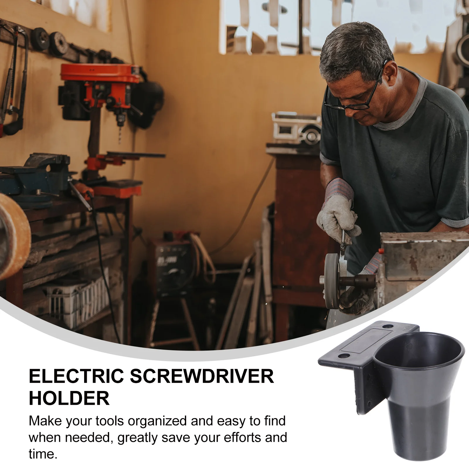 

Screwdriver Electric Holder Cup Rack Storage Fixing Tool Drill Wall Hanger Hook Powerstand Hand Shelf Accessory Cordless