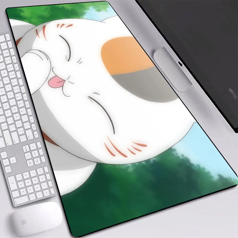 

2020 New Cartoon Cat Teacher Cute Face Mouse-pad with Sewn Edges Large Pad Non-slip Keyboard Mat Free Shipping Gaming Mouse Pad