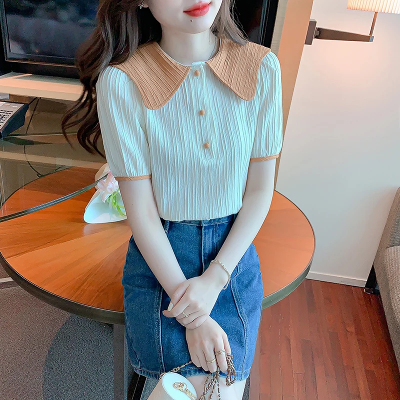 Блузка женская с коротким рукавом в стиле Харадзюку 2022 |