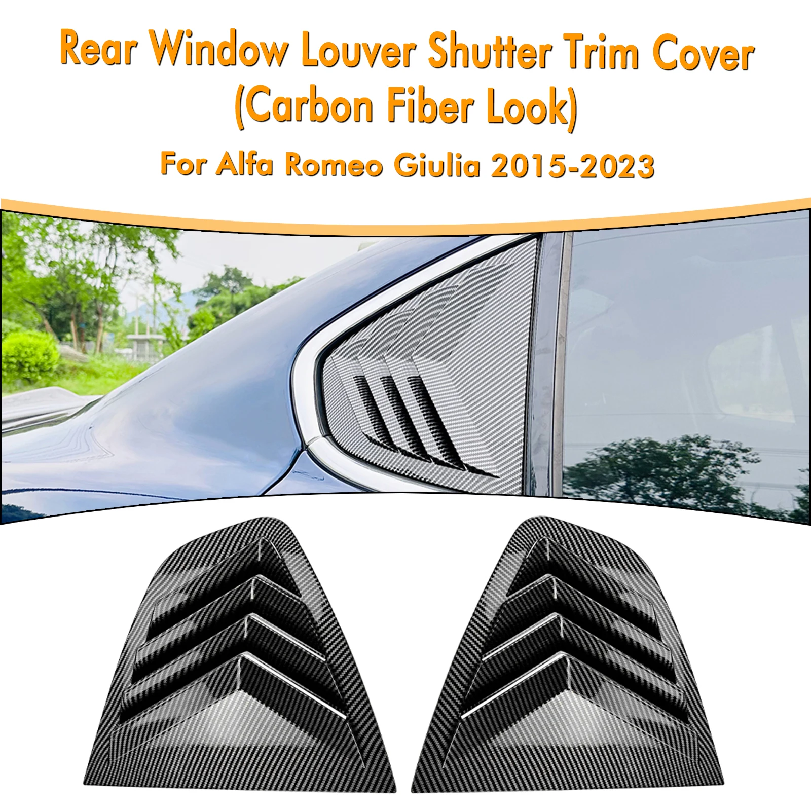 Боковое окно жалюзи накладка на лобовое стекло для Alfa Romeo Giulia 2015-2023