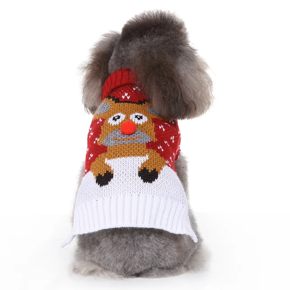 

1pc Sweater Fashion Christmas Winter Warm Adorable Deer Puppy Costume Sweater Supplies Clothes