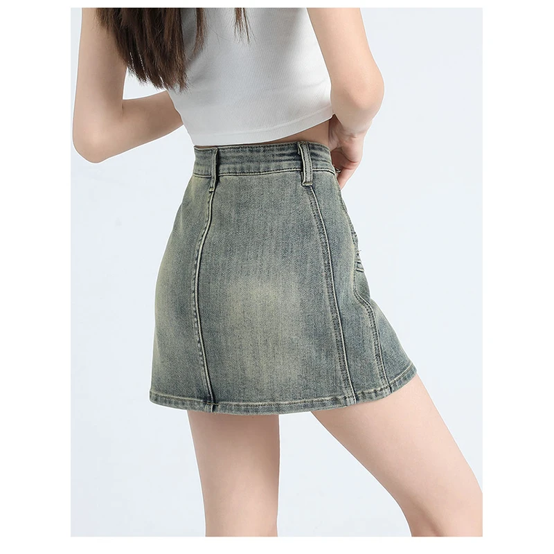 Jeans Women's Spring and Summer 2023 baby blue high street Versatile Always Net Red Age shorts Loose