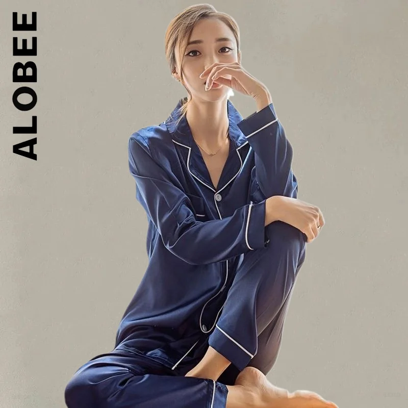 

Летняя женская пижама Alobee, костюм для девочек, шелковая атласная пижама, милое женское нижнее белье, женское нижнее Белье для сна, одежда