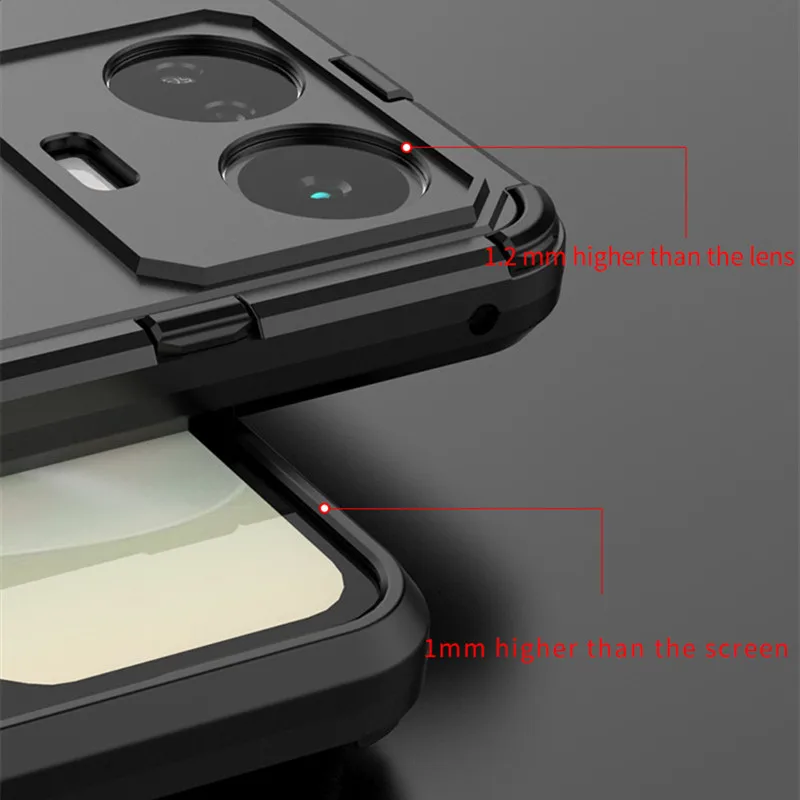 For Vivo Y77 Case For Vivo Y77 Cover 6.58 inch Punk Style Hard Armor Bracket Shockproof Bumper For Vivo Y77 Global Fundas