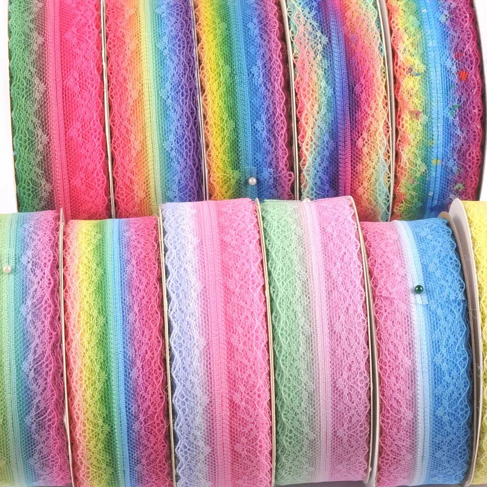 

5Yards Colorful Lace Ribbons Trim Crafts For Hair Bow Sewing Supplies Birthdays Party Gift Wrap Accessories Handmade DIY Packing