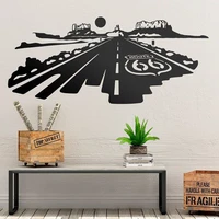 large route 66 at sunset landscape mountain wall sticker bedroom kids room route road nature wall decal playroom vinyl