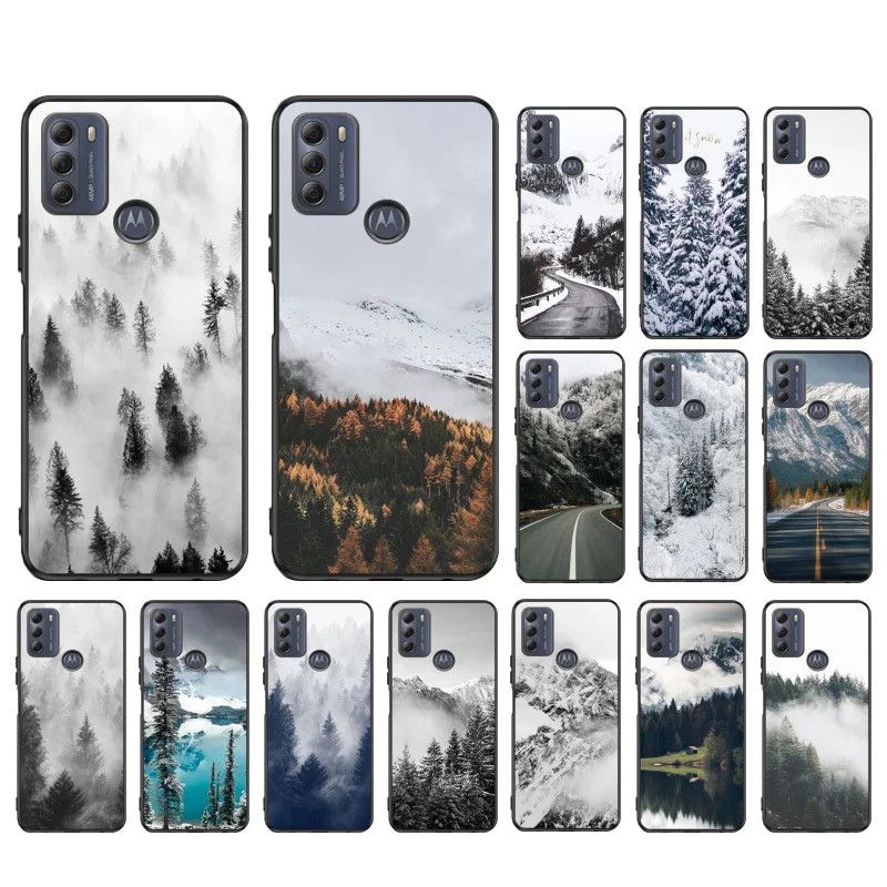 

Snow Mountain Nature Sceneary Phone Case for Motorola Moto G9 Plus G7 G8 Play G7 Power G100 G20 G60 One Action Macro