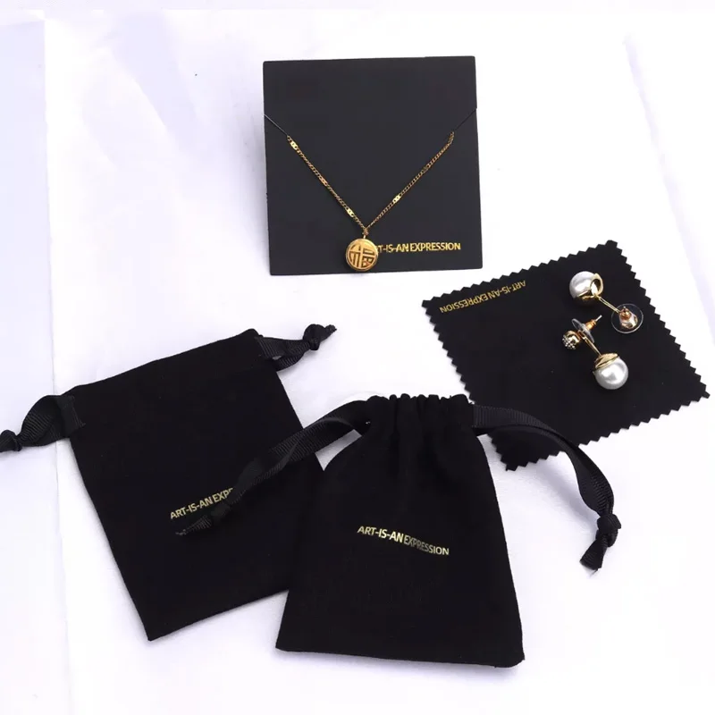 Сумка черная на шнурке с логотипом ювелирных изделий заказ высота 8x10 см Размер 9x12