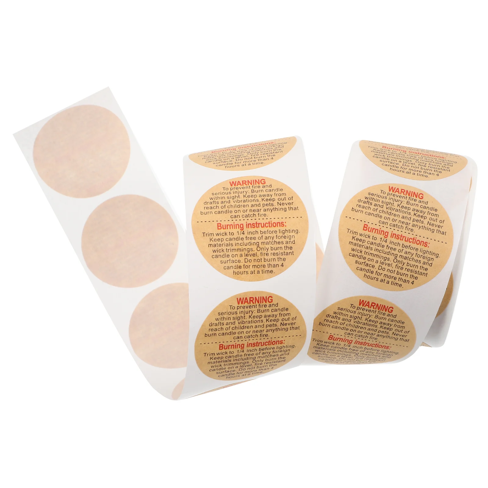 

Warning Sticker Wax Melting Safety Stickers Tags Labels Adhesive Jar Decal Tabs Round Making