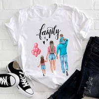 women clothing cartoon family happy time mama mom mother short sleeve summer clothes print tshirt female tee top graphic t shirt