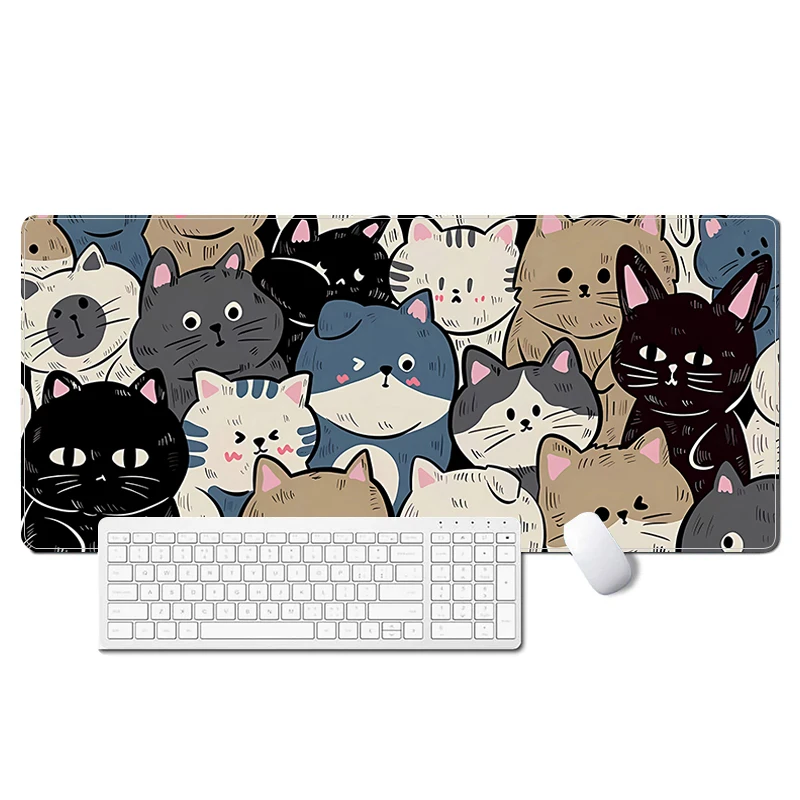 

Kawaii Large Mouse Pad Anime Cute Cat Computer Table Desk Mat Xxl Gamer Gaming Accessories Pc Cabinet Keyboard Extended Mousepad