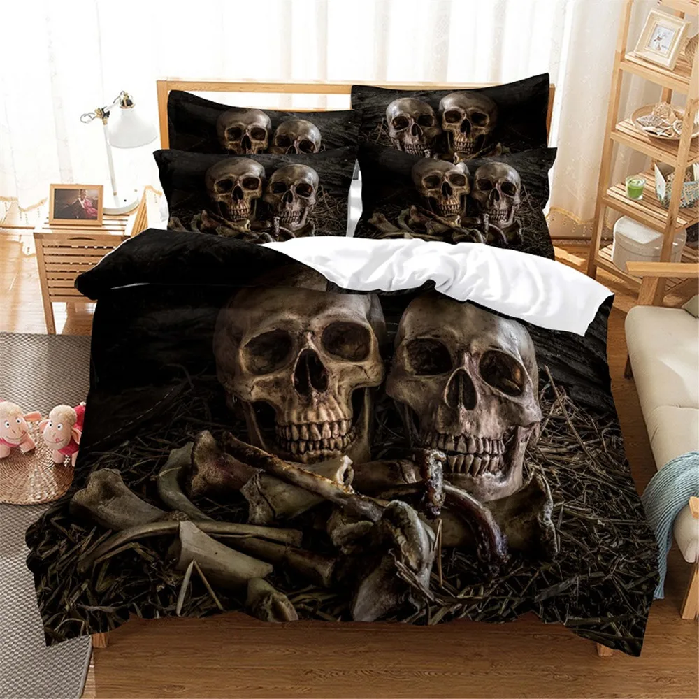 

3D Skeleton Bedding Set Queen Bedding Duvet Cover Set Bedding Set Bed Cover Cotton Queen Bedroom Bed Cover Set Bed Set Bedding