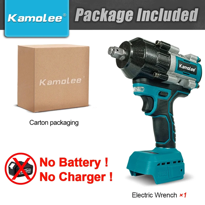 

Беспроводной ударный гайковерт Kamolee DTW800 2100 Нм