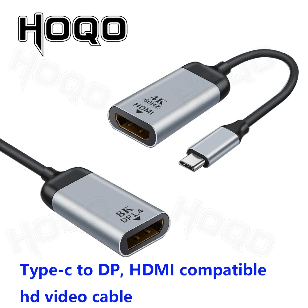 

4K 60Hz USB C to VGA/DP/HD-compatible/Mini DP Cable Type C to HD Adapter for MacBook Pro Samsung S20 4K UHD USB-C