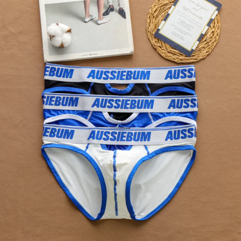 

Aussiebum Men's Panties Low Waist Front and Back Small Hollowed out Briefs Sexy Comfortable Breathable Underwear