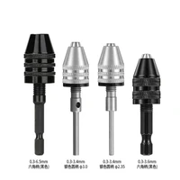 1pc mini keyless drill chuck quick change hex shank adapter converter tool three jaw chuck electric grinder drill chuck tool kit