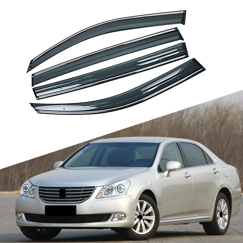 

For TOYOTA CROWN S200 2008-2012 Car Window Sun Rain Shade Visors Shield Shelter Protector Cover Trim Frame Sticker Accessories