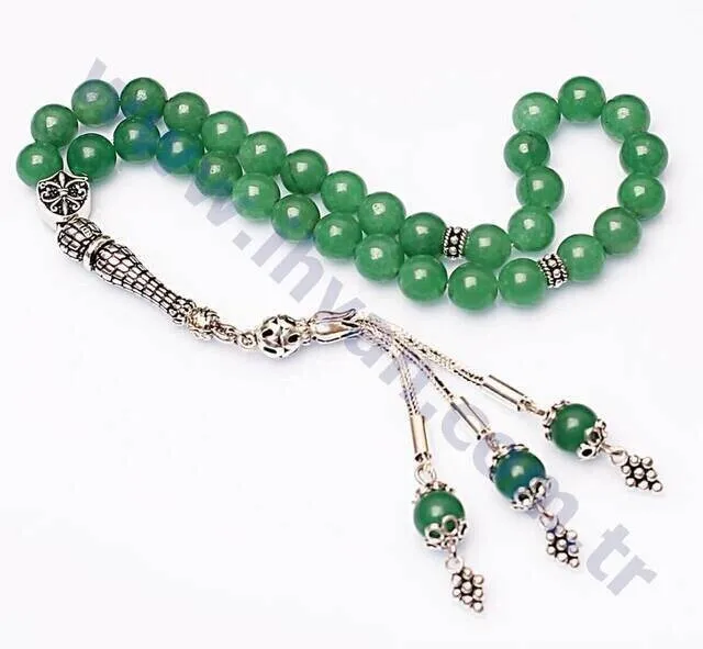 IQRAH Aventurine Stone Rosary (925 STERLING SILVER)