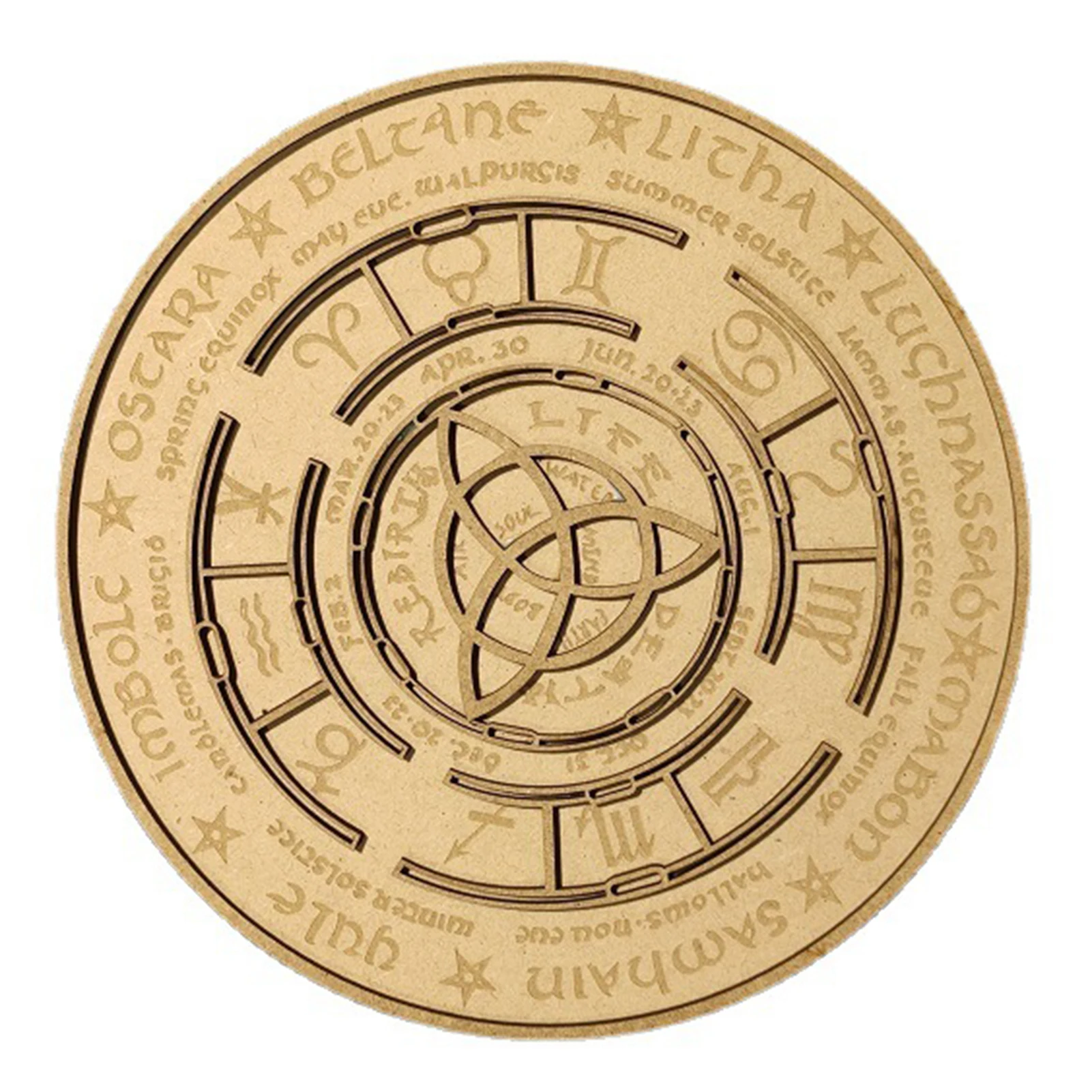 

Wooden Altar Witchcraft Board 3D Divination Metaphysical Message Board Witch Pendulum Board Witchcraft Divination Tools For Spir