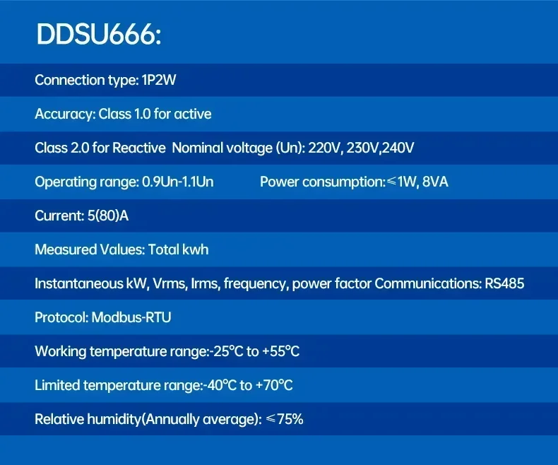 CHINT DDSU666 Модульная низковольтная DIN-рейка Продукты Однофазный измеритель DIN-рейки