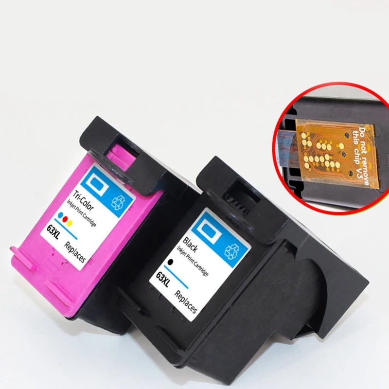 

Ink Cartridge Replacement Compatible For HP 63XL CH563 Works with Deskjet 1110 2130 2132 2133 2134 3630 3632 ENVY 4513