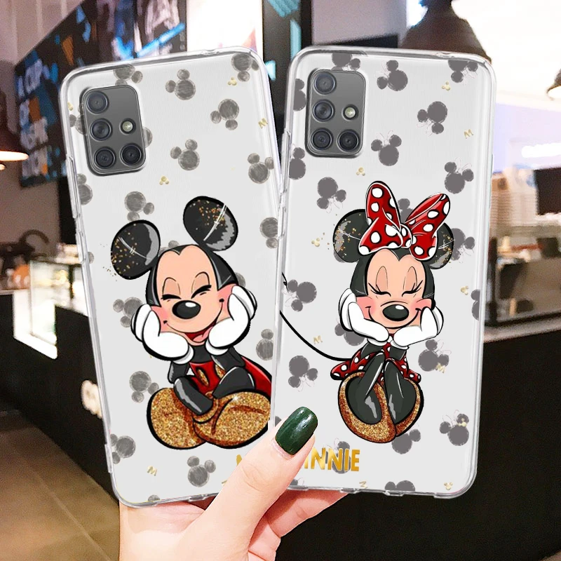 

Disney Mickey Minnie Art For Samsung Galaxy A73 A52S A72 A71 A54 A52 A22 A12 A32 A21S 4G 5G Transparent Soft Phone Case Fundas