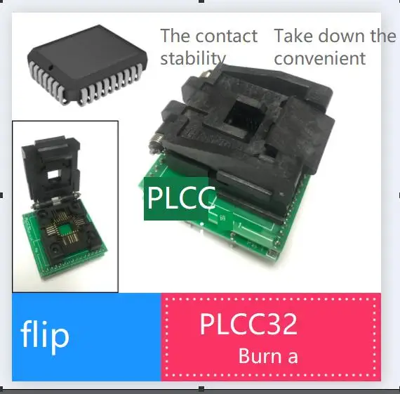 

Раскладушка PLCC32 в DIP32, сжигающее гнездо, адаптер, микросхема памяти, интегральная схема, программируемое тестовое гнездо