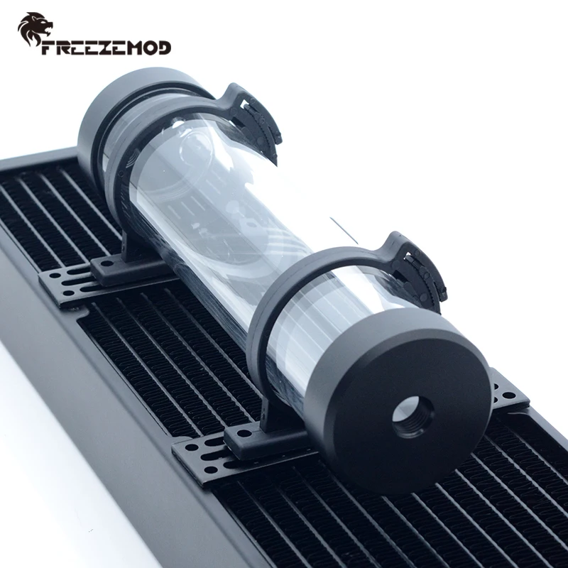 Система охлаждения воды для компьютера FREEZEMOD 2020 с цилиндрическим резервуаром, крышкой из POM с тремя отверстиями и встроенным пенообразователем. YSX-PMB включен.