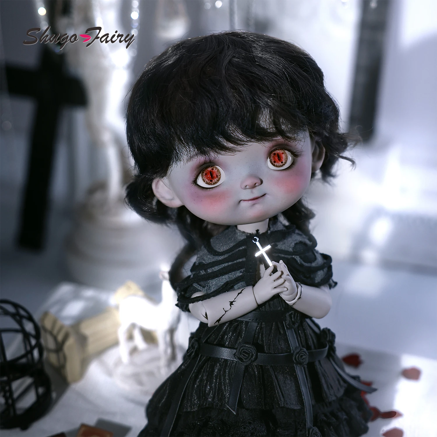 ShugaFairy Meng 1/6 Bjd куклы Sacrificial Maiden Большая голова Ужас Ночь Готическая Дева