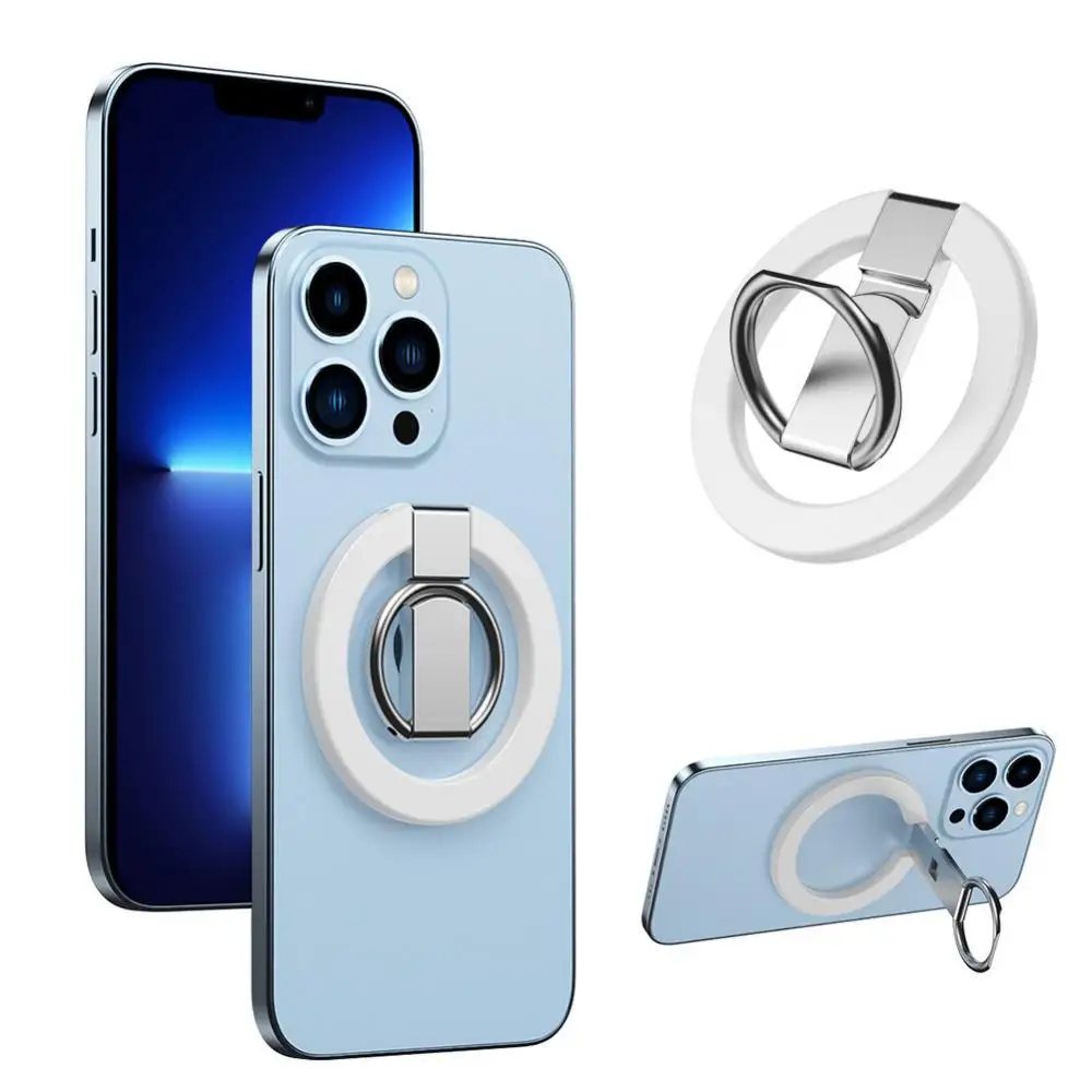 

Foldable Back Sticker Finger Grip Magnetic Kickstand Desktop Phone Ring Holder Phone Accessories Stand For Smartphone Convenient
